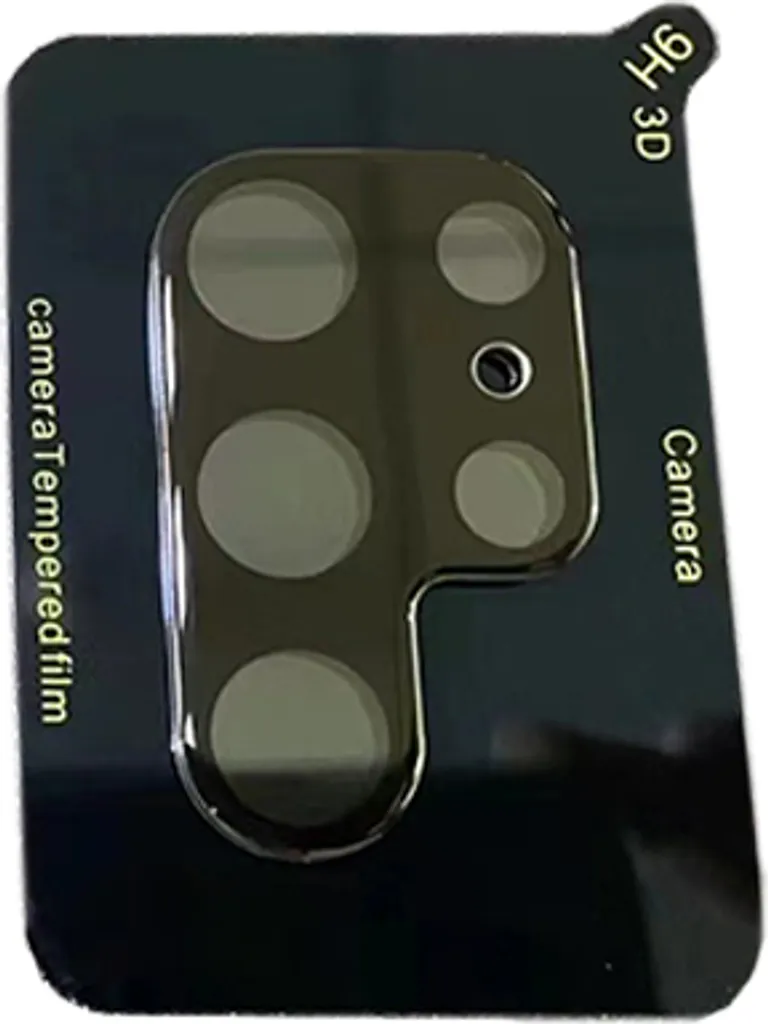 Protezione Obiettivo Samsung S22 Ultra - 3 Pezzi Pellicola Vetro Nero