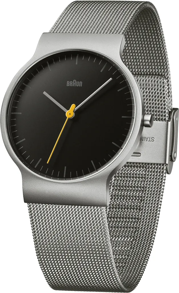 Montre Classique Homme Braun BN0211 avec Bracelet en Maille Milanaise Noir