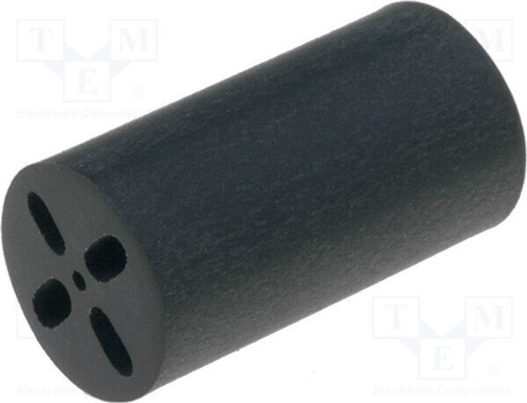 5x Distanzmuffe LED ØLED: 5mm L: 7,6mm ØAußen: 6,5mm schwarz 8910 Distanzelemente