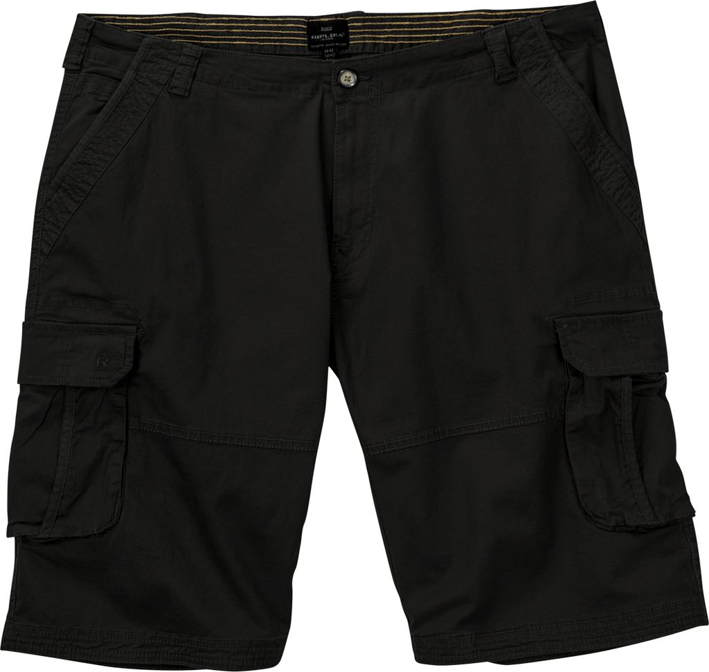 Replika by Allsize Cargoshorts schwarz große Größen
