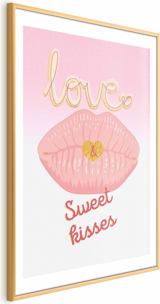 Posterpapier Poster - Sweet Kisses 60x90 cm Text m-A-0917-ao-a
