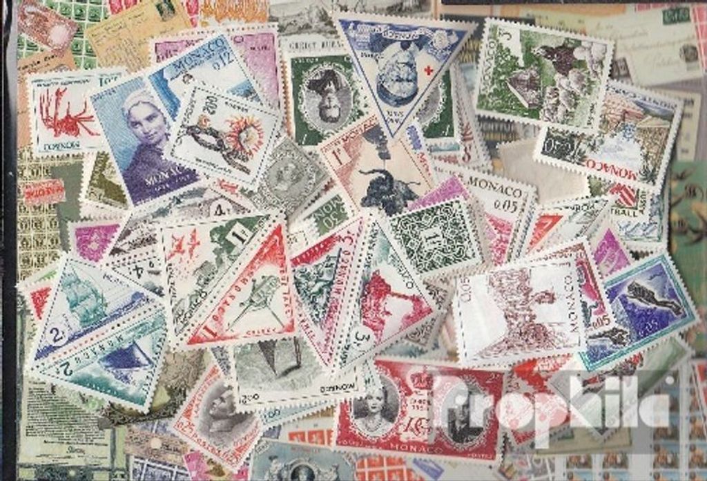 Briefmarken Monaco 100 verschiedene Marken