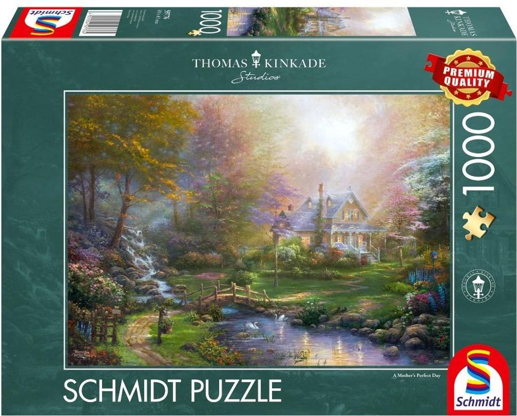 Schmidt Puzzle Kinkade A mother's perfect day 1000 Teile Landschaft