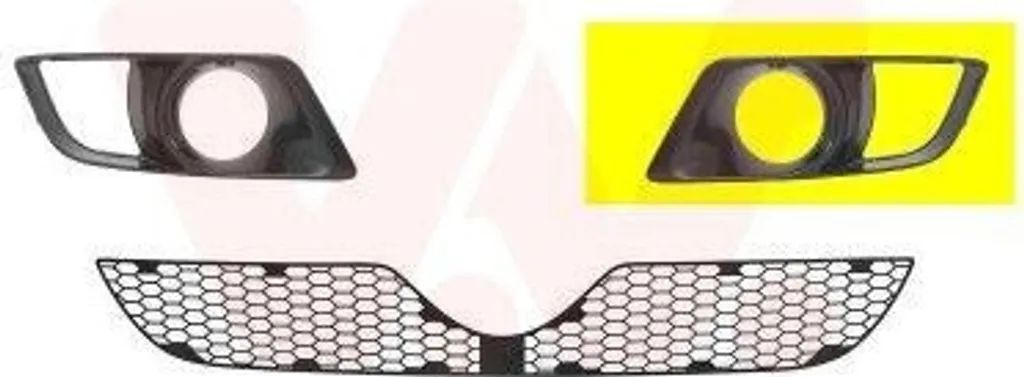 Grille de Pare-Chocs Avant ALFA ROMEO 156 avec Trou Antibrouillard VAN WEZEL