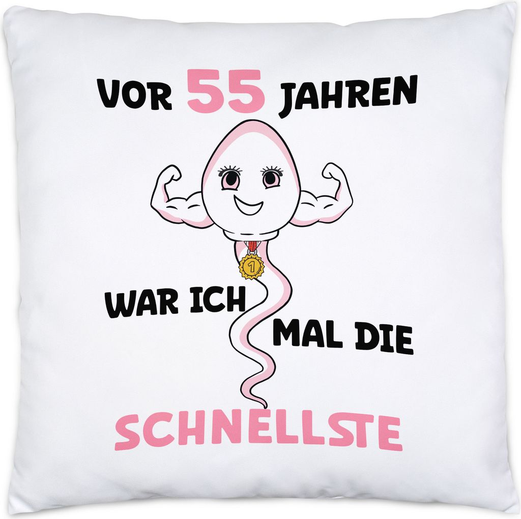 Vor 55 Jahren War Ich Mal Die Schnellste Kissen 55. Geburtstag Birthday Party Geburtstagstorte Dance And Party