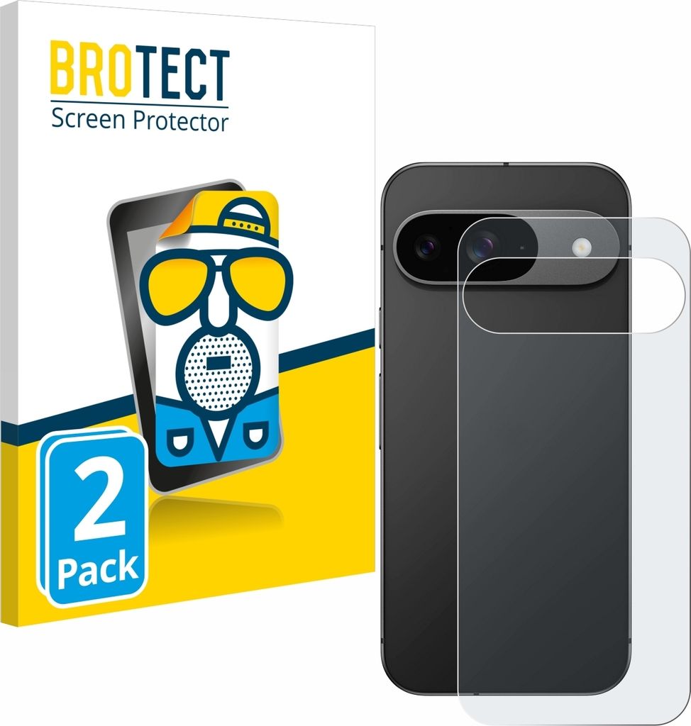 2x BROTECT Schutzfolie für Google Pixel 9 (Rückseite) Displayschutz Displayschutzfolie Folie Matt Entspiegelungsfolie