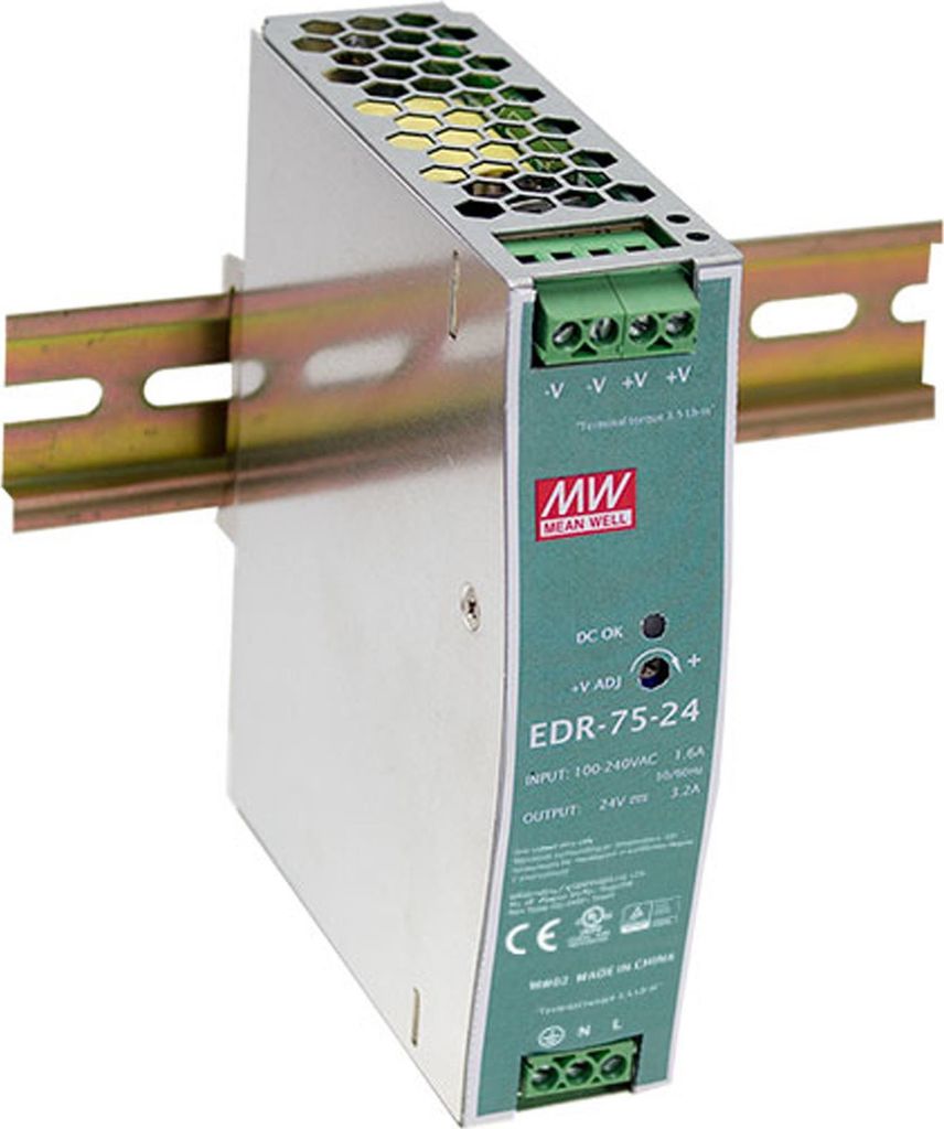 LevelOne ind. Netzteil POW-4821 48VDC 75W DIN-Schiene PoE