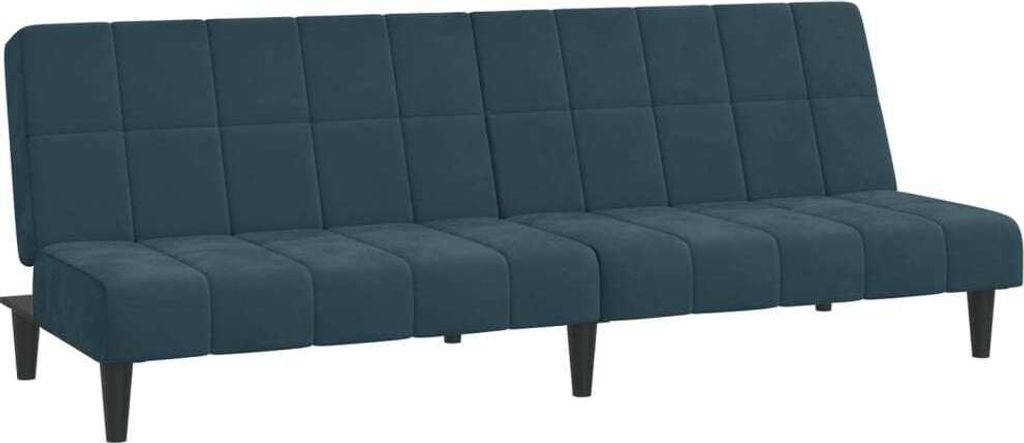 dkd-home-decor Schlafsofa 2-Sitzer aus Samt in Blau, 200 x 84,5 x 69 cm