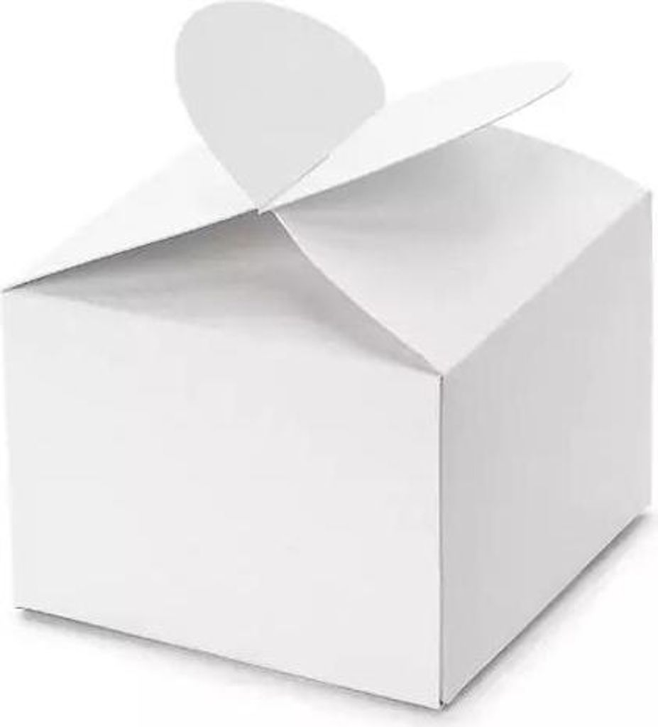Boîtes blanches en forme de coeur 6x5x6cm 10 pièces - Image du produit 