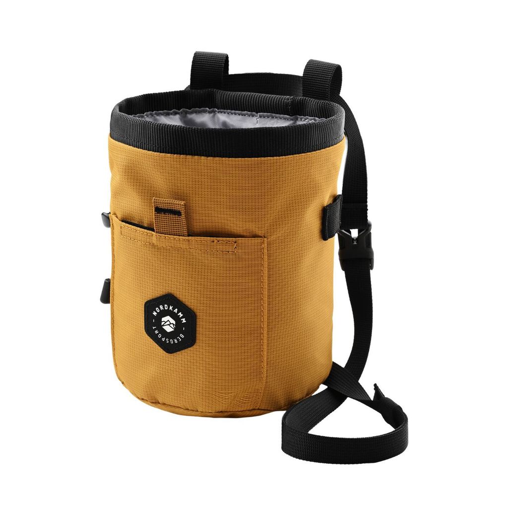 NORDKAMM Chalkbag für Klettern und Bouldern aus Robic, sehr robust, gelb