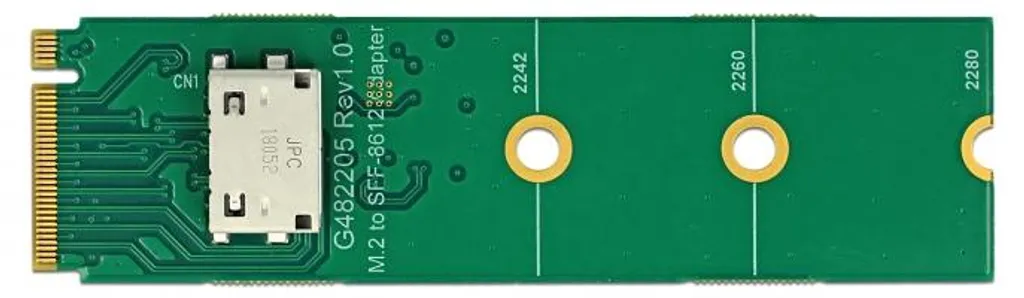 Convertisseur M.2 Key M SFF-8612 Delock avec Débit PCI Express 32 Gbps - 12