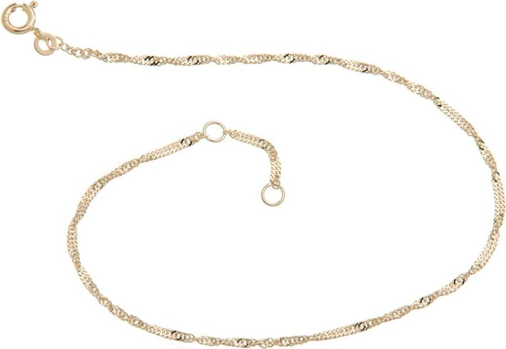 SILBERKETTEN STORE Fußkette Singapur 1,4mm - 333 Gold; Länge wählbar von 23-30cm - 24cm