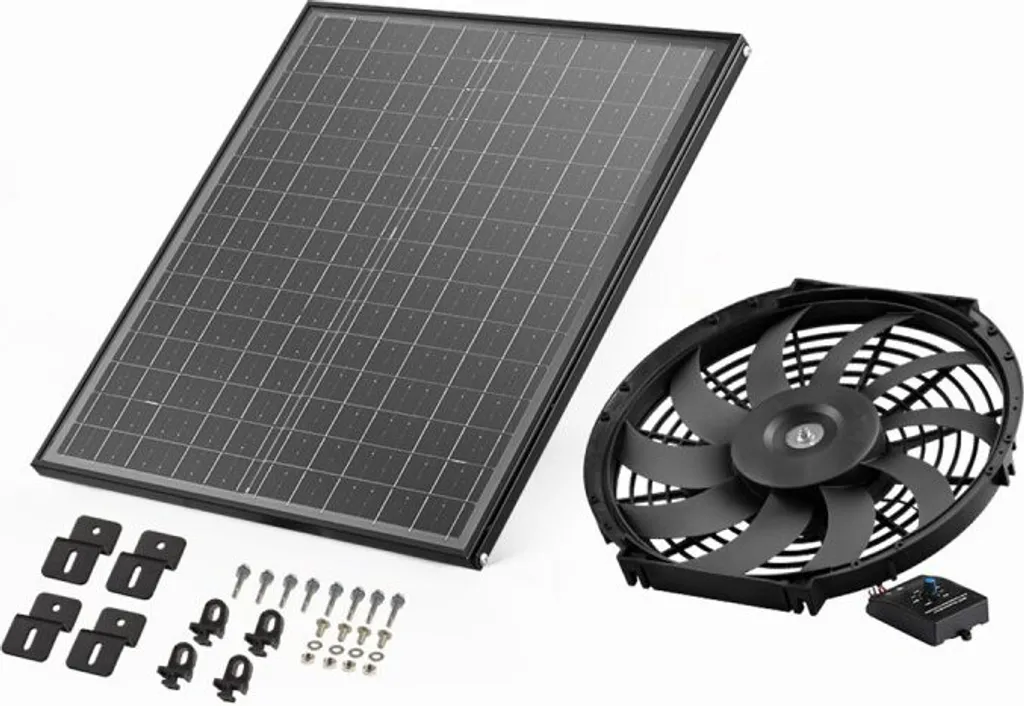 Extracteur d'air solaire professionnel avec régulation thermique Φ340 mm