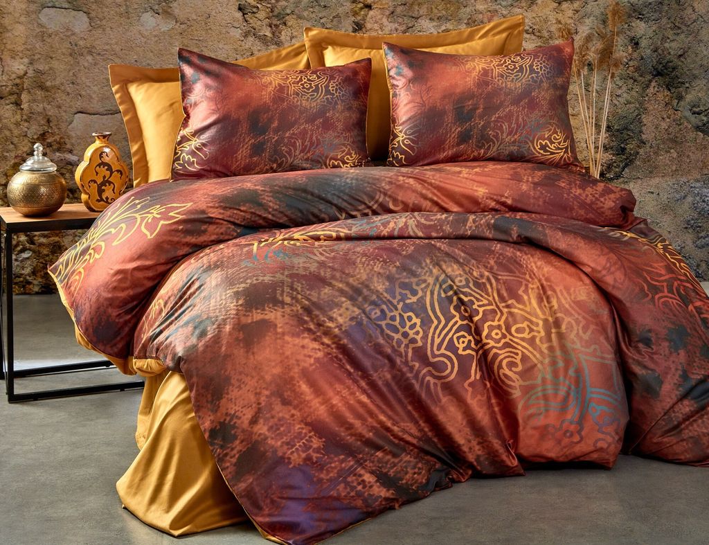 L'Essentiel Linge de Maison, Rue, Bettwäsche-Set, Rot, 100 % POLYESTER-MICROSATIN, 200 x 200 cm