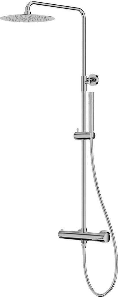 Lavita Orion Chrom Duschset | Duschen Komplette Dusche Duschgarnitur mit Regendusche| Duschbrause Set Armatur Modernes Design