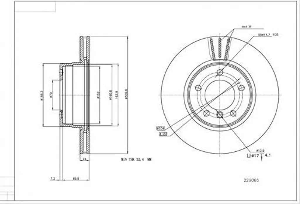 Disque de frein avant haute qualité pour BMW Série 5 E60 E61 Berline