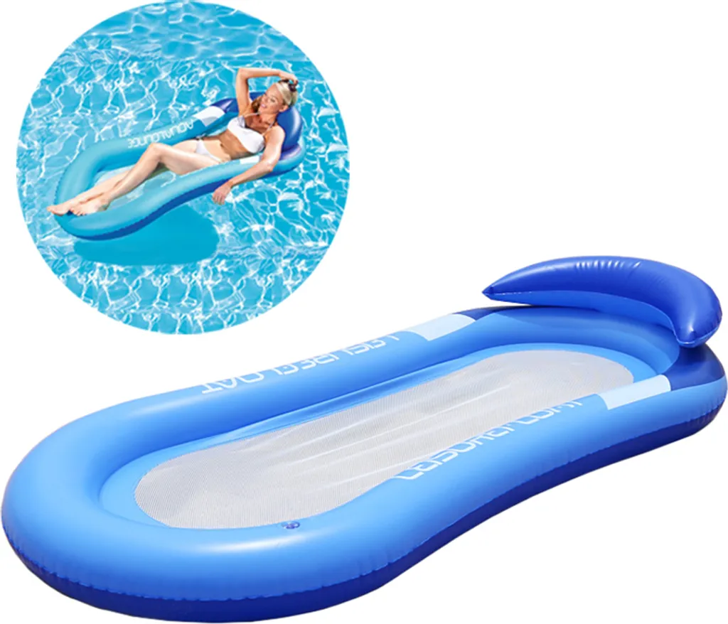 Lit de Natation Gonflable Premium Bleu - Matelas Haute Résistance Adulte