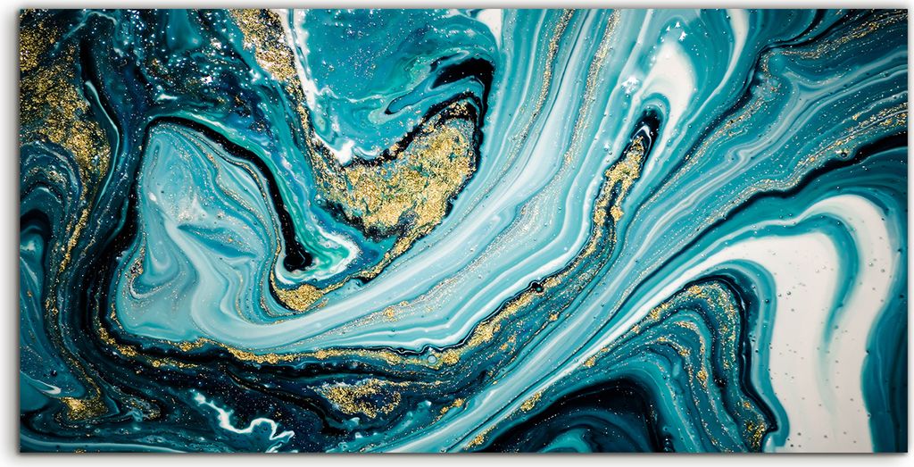 Coloray Glasbild 140x70 Wandbild Glasbilder Kunst modernes Nachbildung Malerei abstrakte