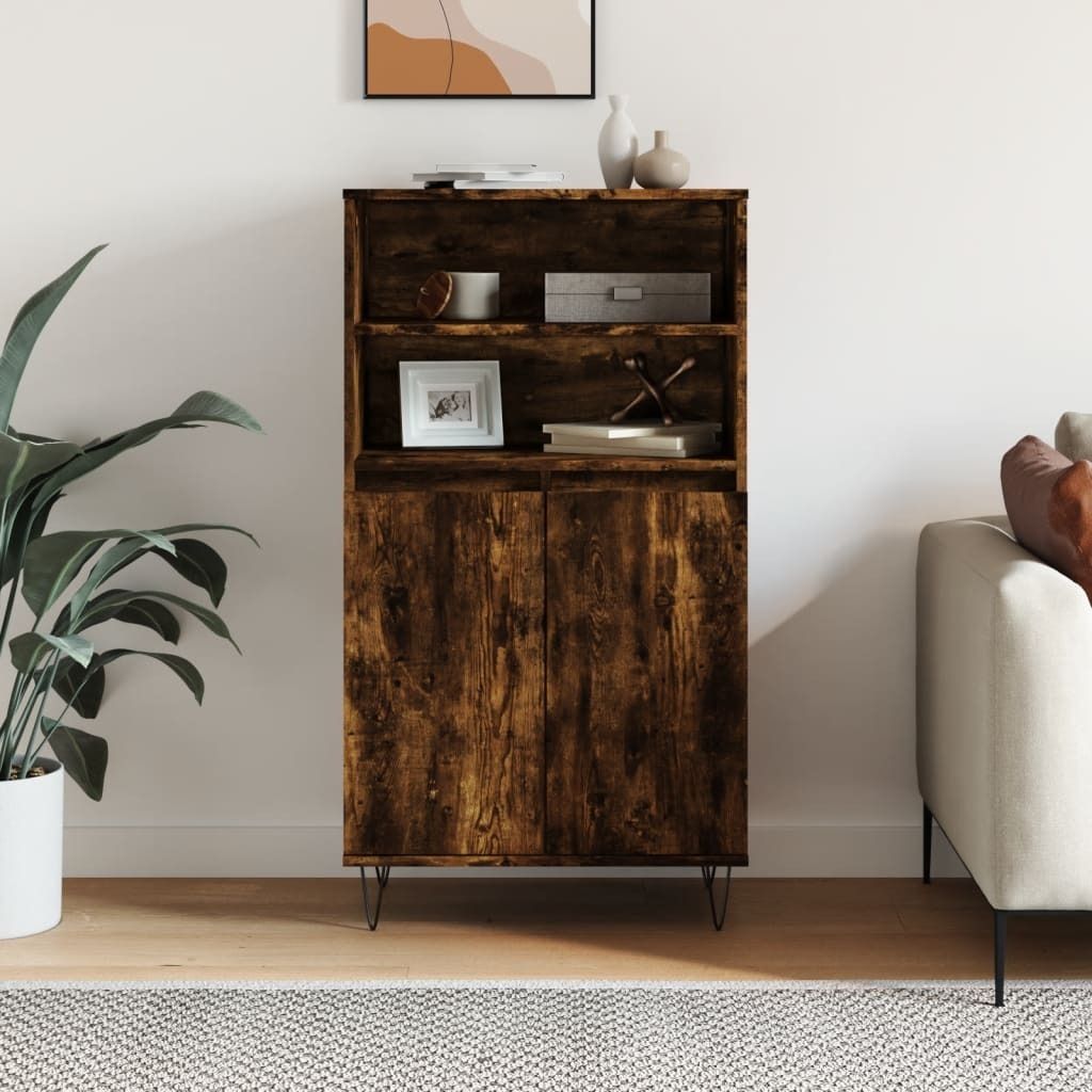 Maison Exclusive - Highboard Räuchereiche 60x36x110 cm Holzwerkstoff