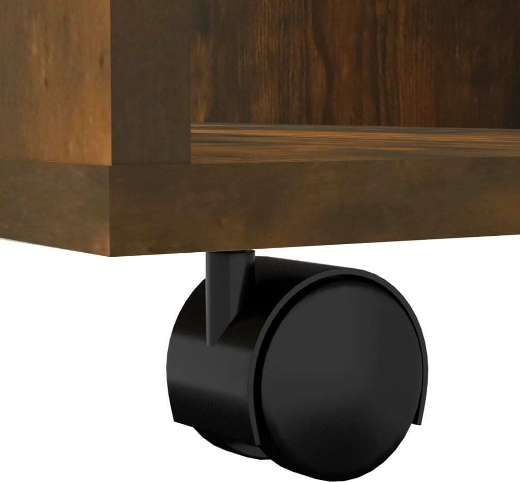 vidaXL Szafka na kółkach dąb wędzony 60x35x75 cm materiał Zdjęcie produktu 8