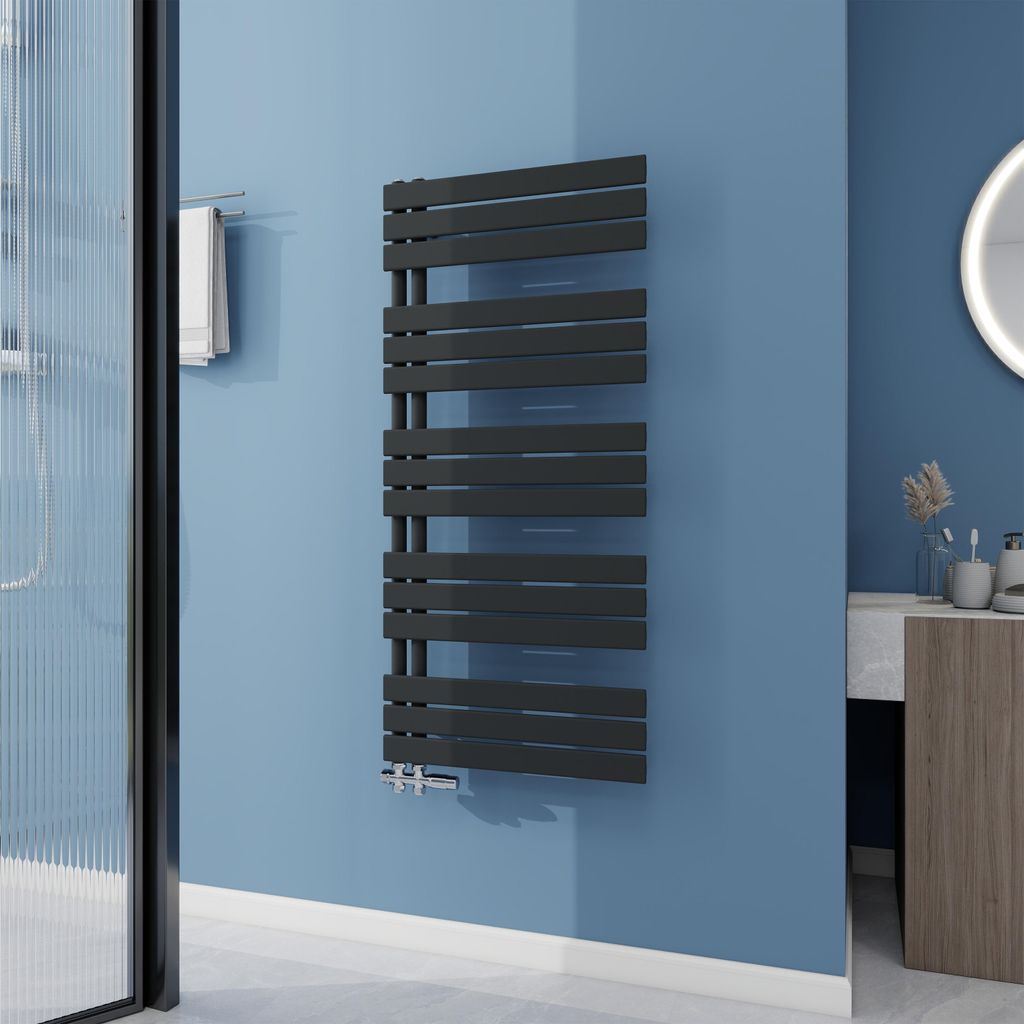 AICA Badheizkörper 1320x600 mm, 875W, mit Seitenanschluss, Produktbild 