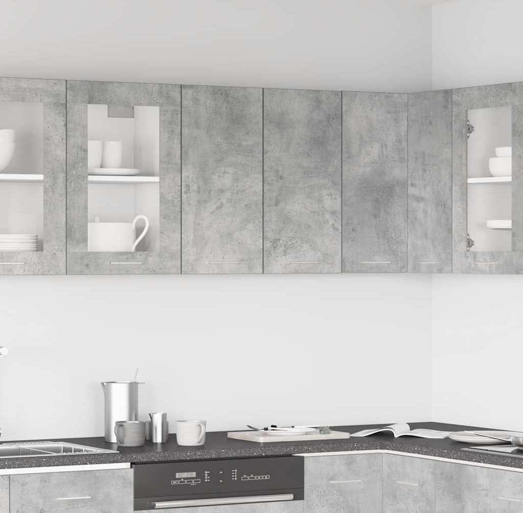 vidaXL Szafka ścienna betonowa szara 60x31x60 cm płyta Zdjęcie produktu 
