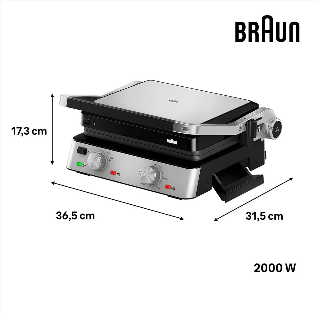 Grill de Table Braun CG7020 Idéal pour Barbecue Intérieur et Réceptions - 13