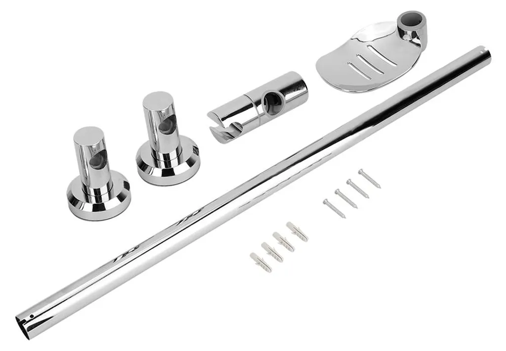 Barre de levage de douche universelle en inox avec support coulissant