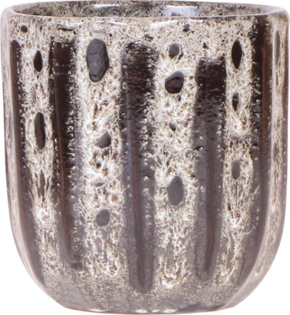 Soul Ziertopf – Keramik-Übertopf mit strukturierter Oberfläche – Ausdrucksstarkes Design im Industrial-Stil – Für Innenräume