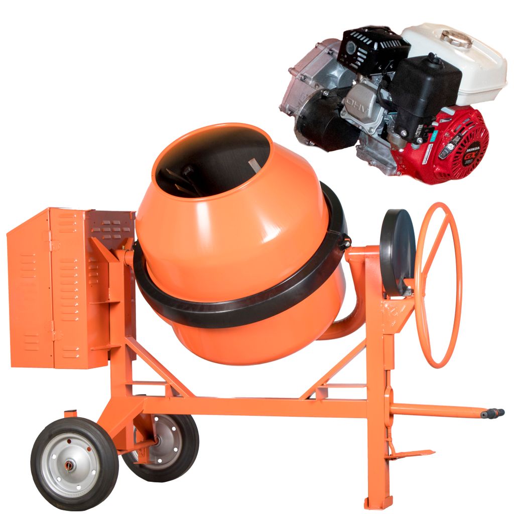 SIRL BP400N Evo Plus Profi Betonmischer Benzin 360L, 5,5 PS Markenmotor, Mischmaschine Beton Betonmischmaschine | Gusseisen-Zahnkranz 2,60 m3/h