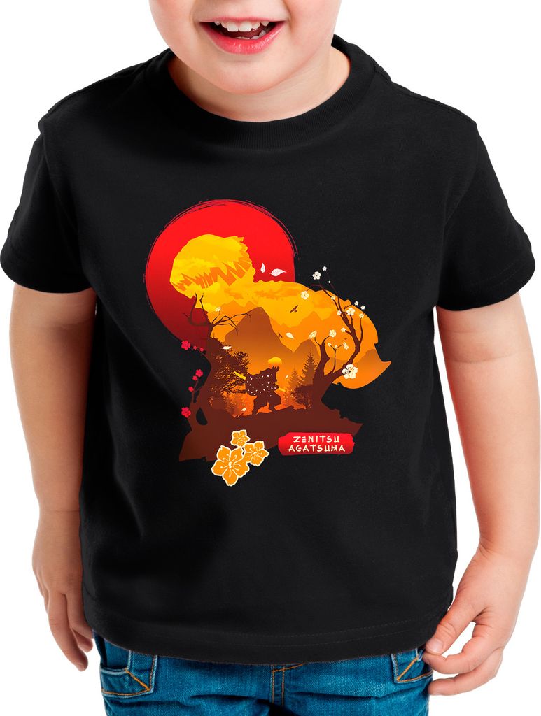 style3 Zenitsu Golden Hour Kinder T-Shirt anime japan manga