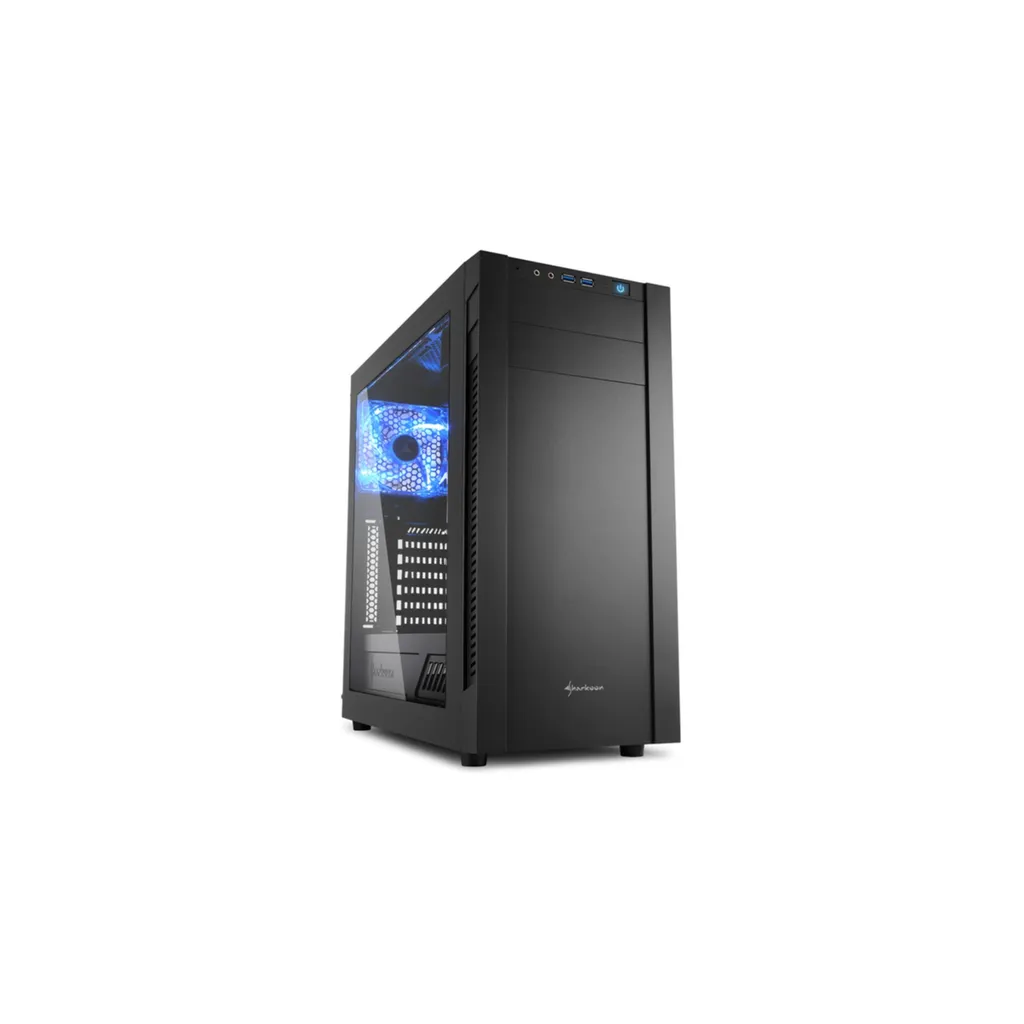 Sharkoon S25-W Boîtier PC ATX avec Fenêtre Acrylique Noir pour Gaming