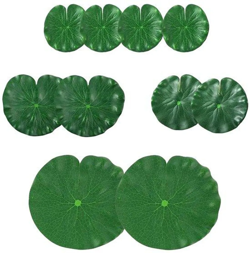 Décoration de Bassin - 10 Nénuphars Artificiels Lotus pour Mare et Étang