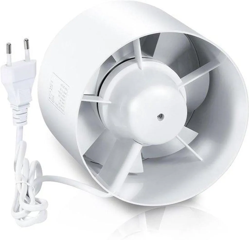 Ventilateur extracteur 100 mm 130 m³/h silencieux avec clapet ABS