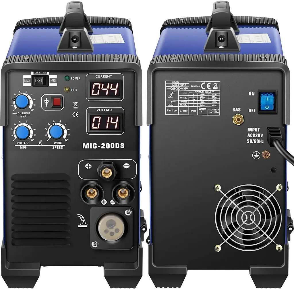 Poste de soudage combiné VEVOR MIG TIG MMA 200A multi-procédés compact - 4