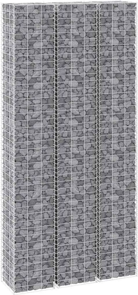 vidaXL Gabionové vyvýšené záhony 3 ks 30x30x200 cm železo Obrázek produktu 