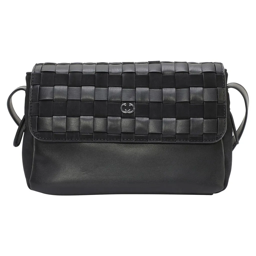 Sac noir Full Basket Shoulderbag SHF par GERRY WEBER en texture tressée