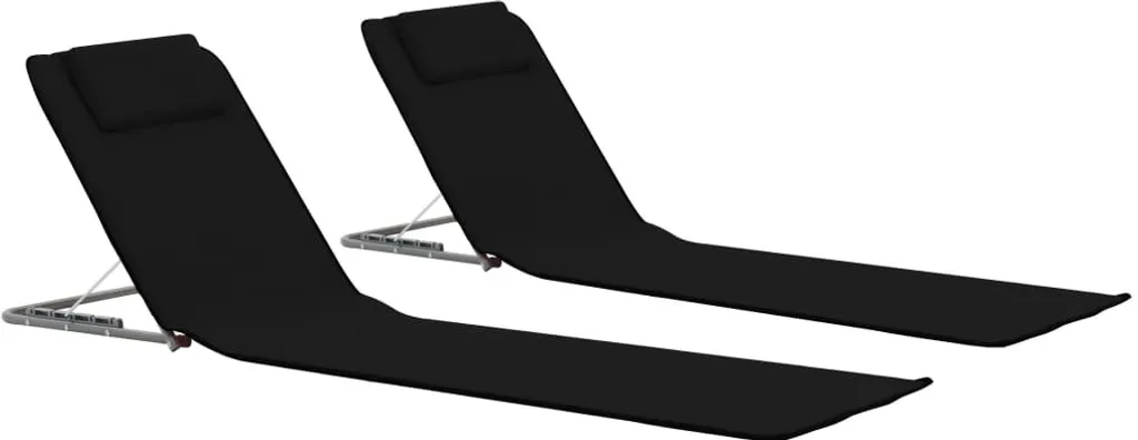 Tapis de plage pliable 2 pièces pour bronzer confortablement au soleil