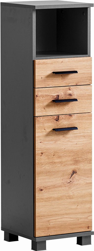 Midischrank 30cm in anthrazit mit Eiche PROVIDENCE-80