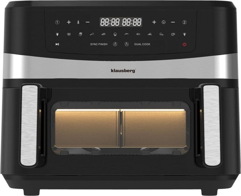 Klausberg frytownica beztłuszczowa dwukomorowa 9l 1750w Zdjęcie produktu 