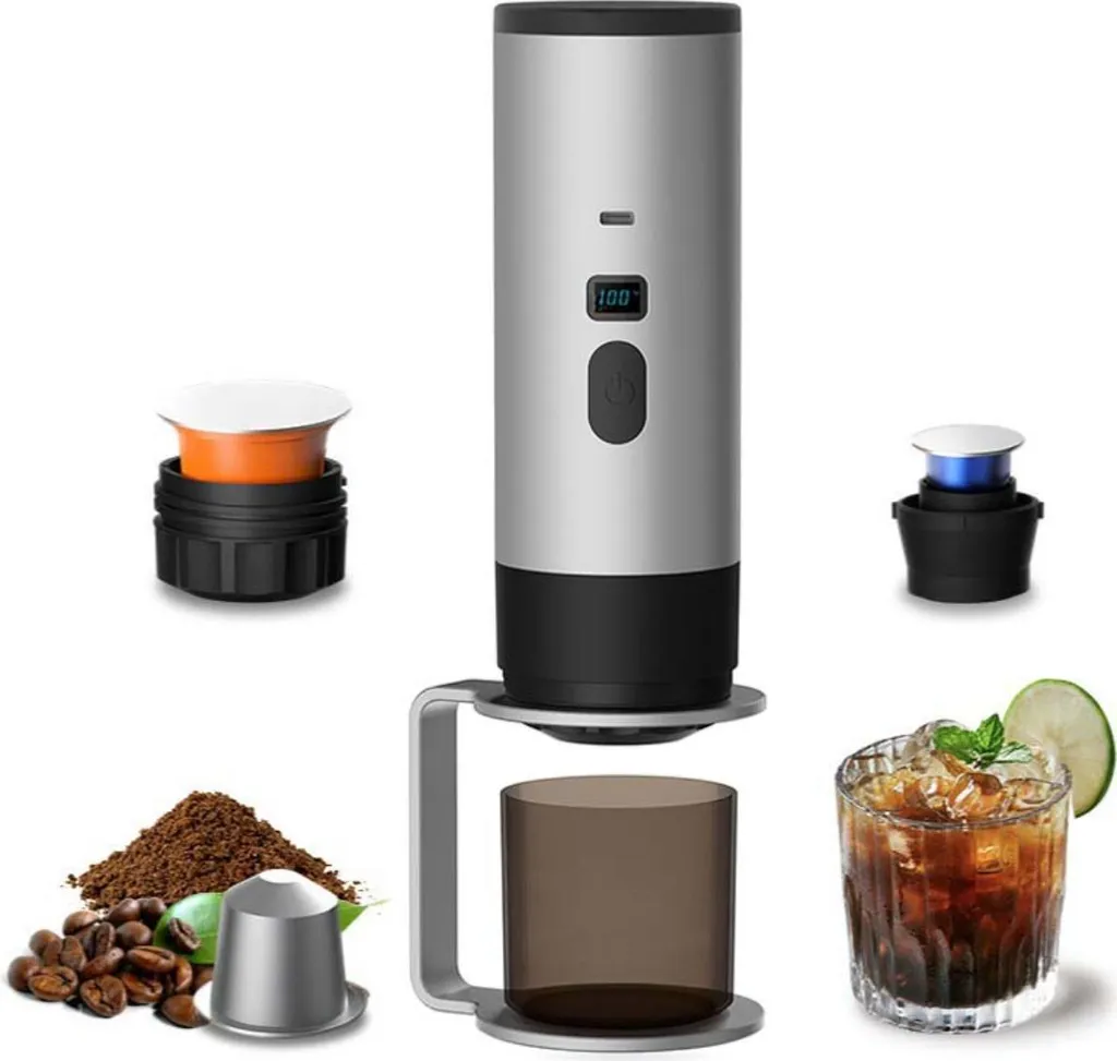 INF Macchina Caffè Portatile Grigio: Espresso Crema ovunque tu sia