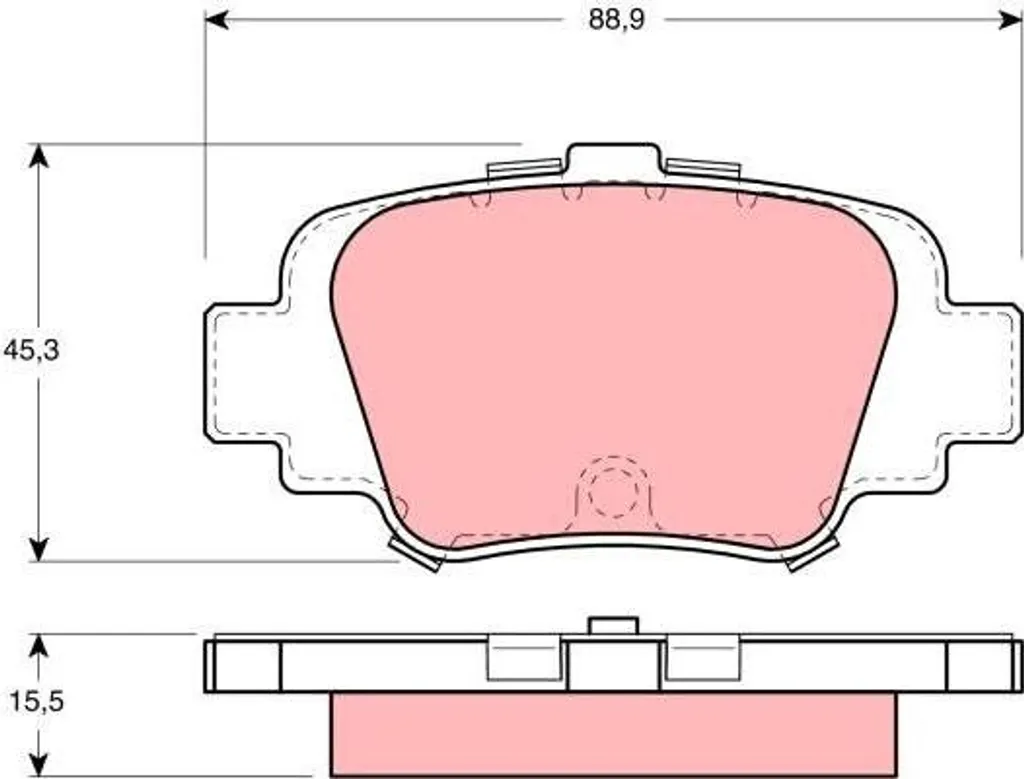 Plaquettes de frein TRW GDB1060 pour Micra - Système OE 4406099B85