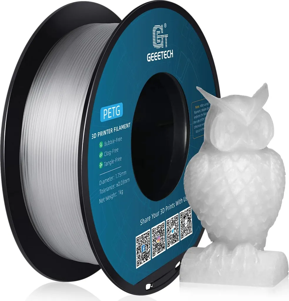 Filamento 3D Geeetech PETG Blu 1.75mm | Precisione ±0.03mm | 1kg