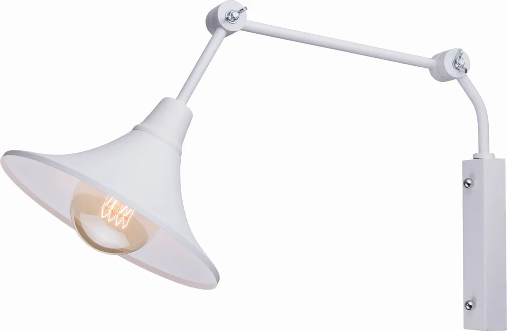 Applique murale ANTIKA blanche Aldex : luminaire métal robuste E27