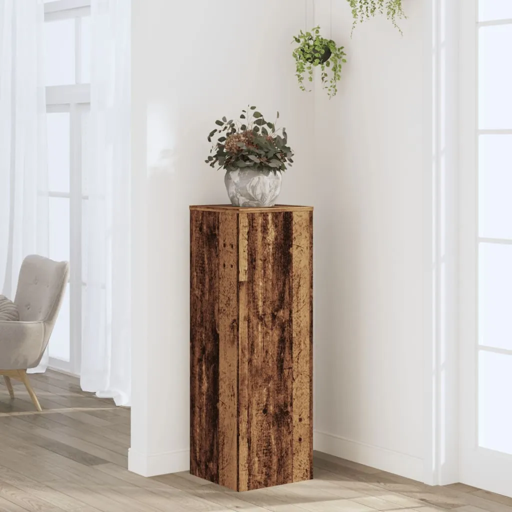 Supporto Piante 33x33x100 cm Legno Composito Robusto e Pratico