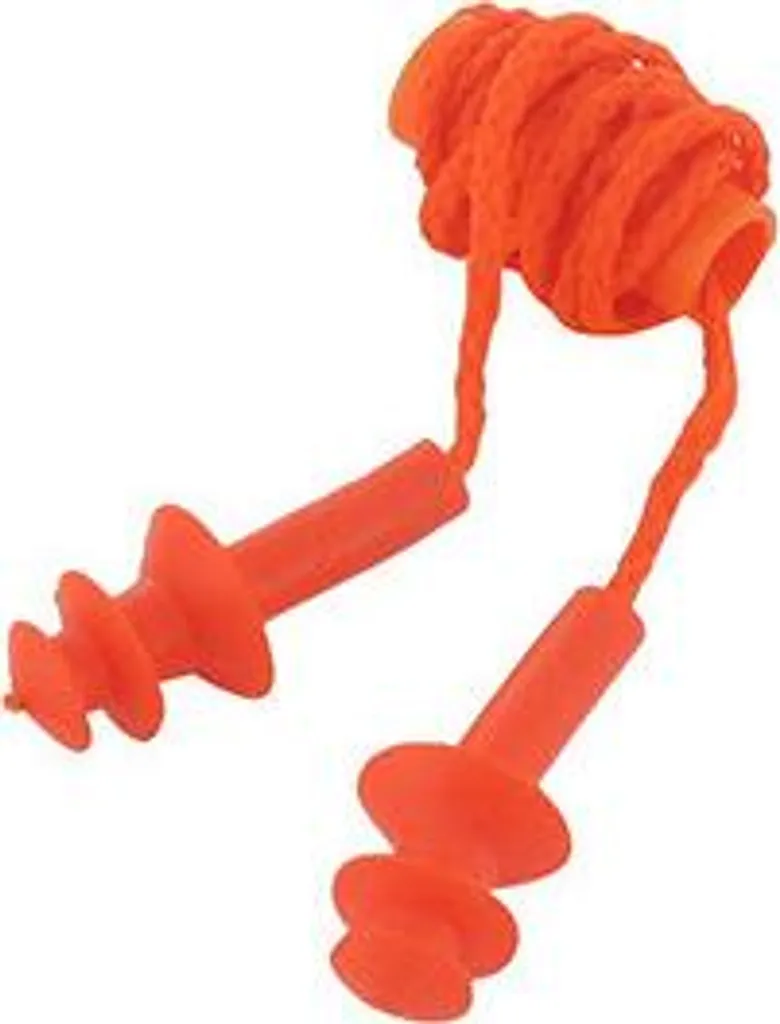 Protections Auditives en Caoutchouc Lavables avec Cordon - Lot de 50 Pairs