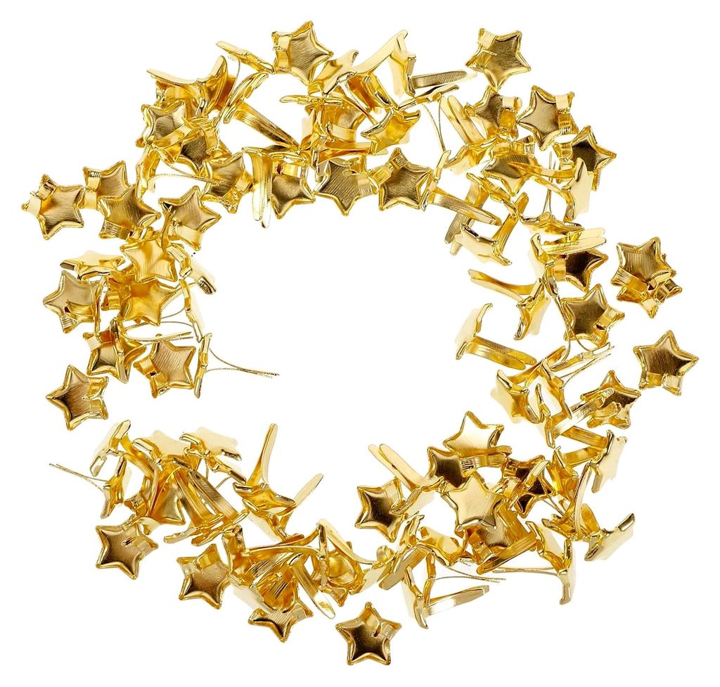 100 Stück Ziernieten Metallstifte in Gold für Kleidung, Schuhdekoration und Bastelarbeiten
