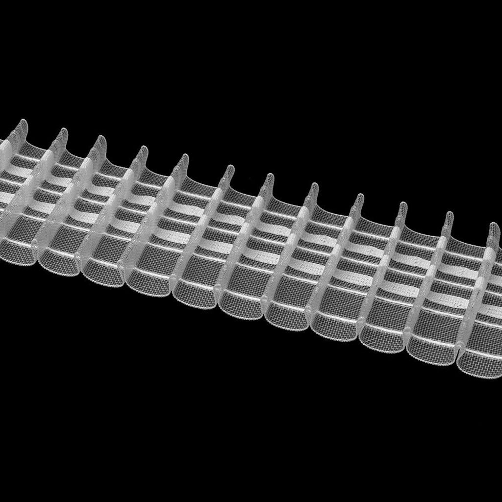 Gardinenband 50m Bleistiftfalte Transparent-60mm 1:2.0 Kräuselband Faltenband