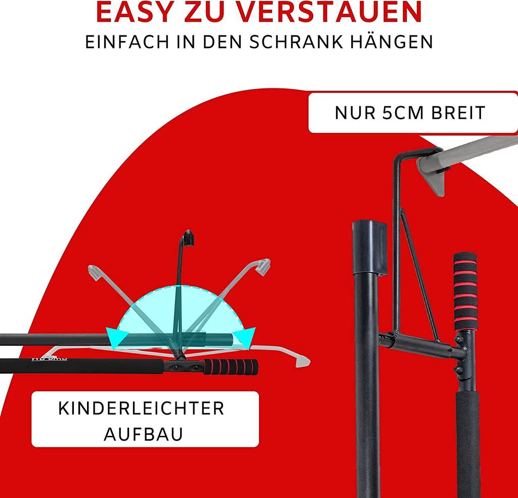 3 in 1 Klimmzugstange Türrahmen & Dip Barren & Produktbild 4