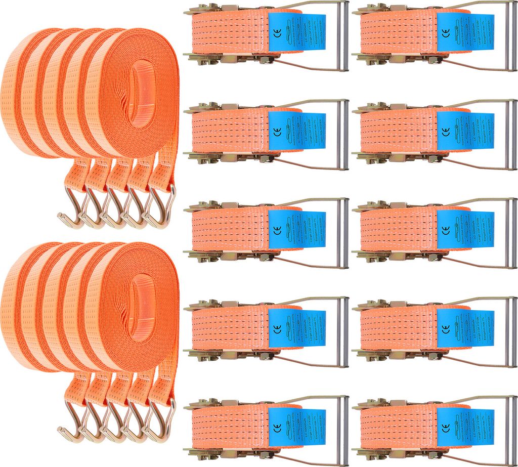 10x Spanngurt einteilig 6m lang 25mm breit 800 Kg daN Blau Zurrgurte 10x Spanngurt einteilig 6m lang 25mm breit 800 Kg daN Blau Zurrgurte